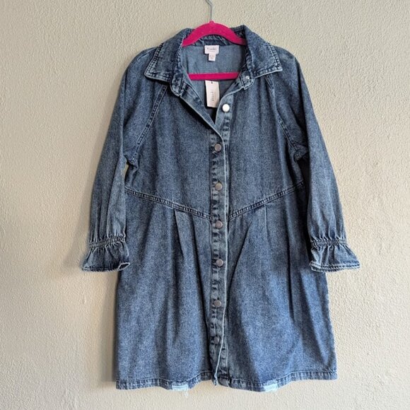 Franki by Francesca’s Denim Babydoll Dress – Girls Size M (10) - Picture 3 of 8